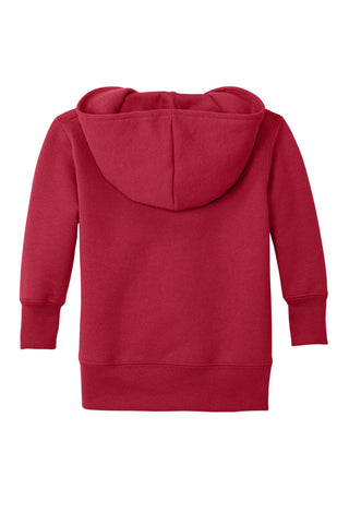 Port & Company Infant Core Fleece Full-Zip Hooded Sweatshirt (Red)