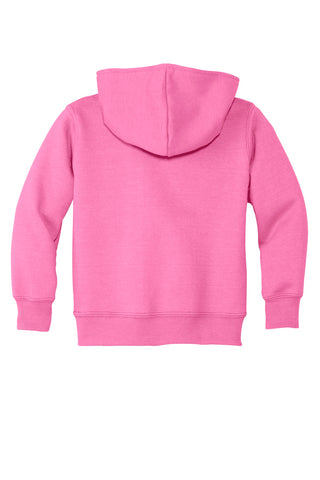 Port & Company Toddler Core Fleece Pullover Hooded Sweatshirt (Candy Pink)