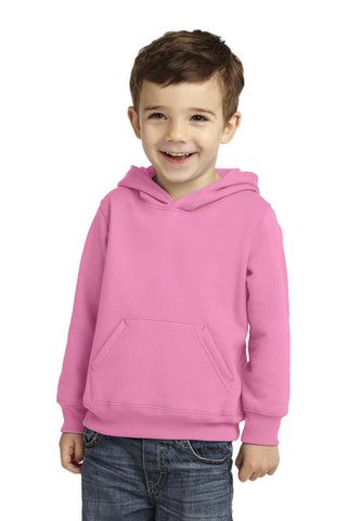 Port & Company Toddler Core Fleece Pullover Hooded Sweatshirt (Candy Pink)