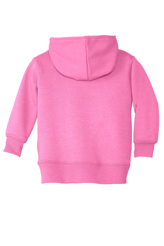 Port & Company Toddler Core Fleece Full-Zip Hooded Sweatshirt (Candy Pink)