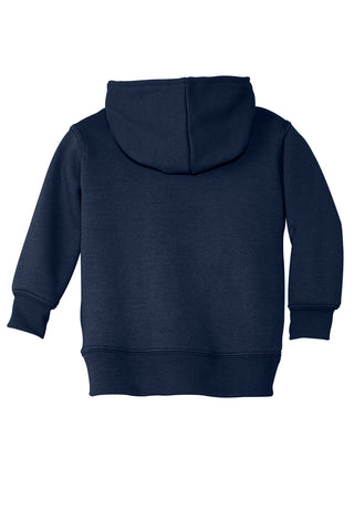 Port & Company Toddler Core Fleece Full-Zip Hooded Sweatshirt (Navy)