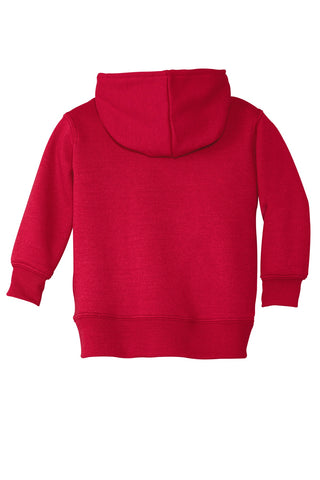 Port & Company Toddler Core Fleece Full-Zip Hooded Sweatshirt (Red)