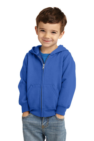 Port & Company Toddler Core Fleece Full-Zip Hooded Sweatshirt (Royal)