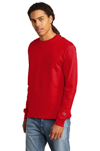 Champion Heritage 5.2-Oz. Jersey Long Sleeve Tee (Red)