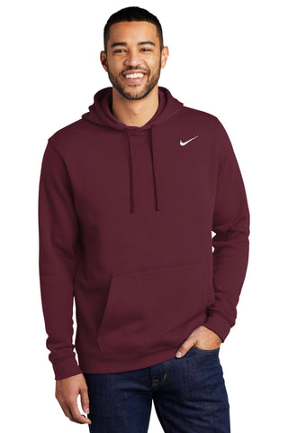 Nike Club Fleece Pullover Hoodie (Dark Maroon)