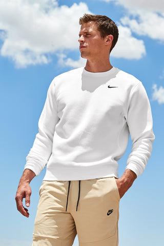 Nike Club Fleece Crew (White)