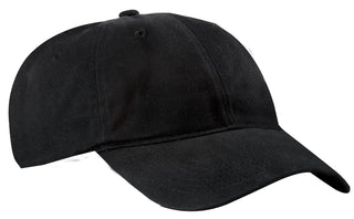 Port & Company Brushed Twill Low Profile Cap (Black)