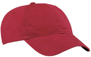 Port & Company Brushed Twill Low Profile Cap (Red)