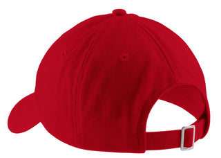 Port & Company Brushed Twill Low Profile Cap (Red)