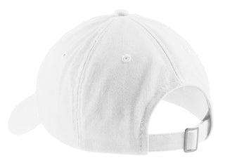 Port & Company Brushed Twill Low Profile Cap (White)