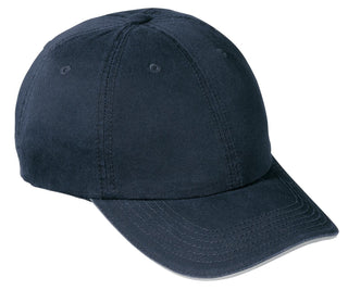 Port & Company Washed Twill Sandwich Bill Cap (Navy/ Khaki)