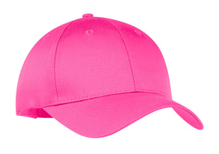 Port & Company Six-Panel Twill Cap (Neon Pink)