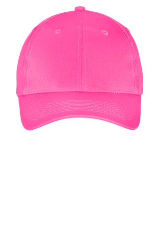 Port & Company Six-Panel Twill Cap (Neon Pink)