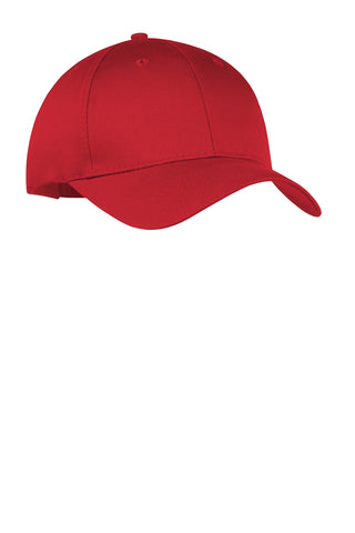 Port & Company Six-Panel Twill Cap (True Red)