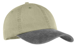Port & Company -Two-Tone Pigment-Dyed Cap (Khaki/ Charcoal)