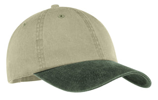 Port & Company -Two-Tone Pigment-Dyed Cap (Khaki/ Hunter)