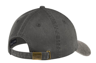 Port & Company -Two-Tone Pigment-Dyed Cap (Black/ Pebble)