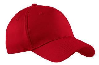 Port & Company Five-Panel Twill Cap (Red)