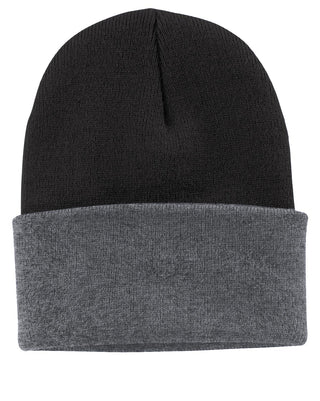 Port & Company Knit Cap (Black/ Athletic Oxford)