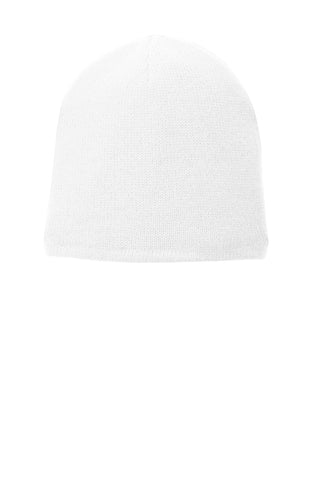 Port & Company Fleece-Lined Beanie Cap (White)