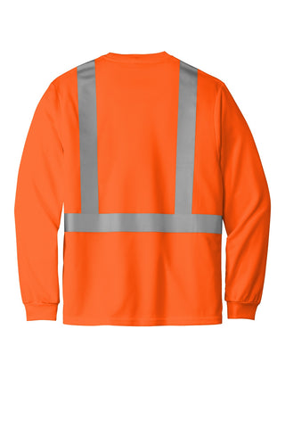 CornerStone ANSI 107 Class 2 Mesh Long Sleeve Tee (Safety Orange)