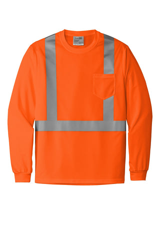 CornerStone ANSI 107 Class 2 Mesh Long Sleeve Tee (Safety Orange)