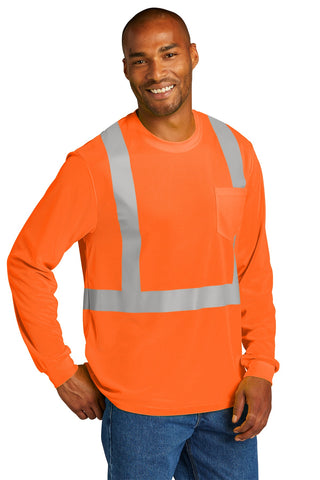 CornerStone ANSI 107 Class 2 Mesh Long Sleeve Tee (Safety Orange)