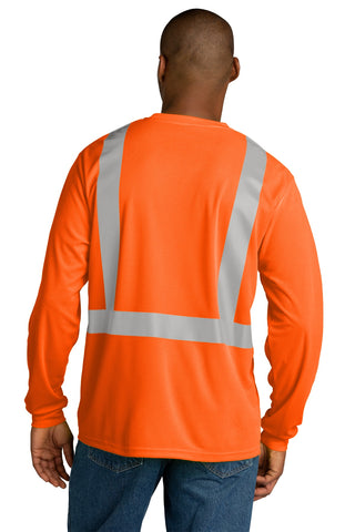 CornerStone ANSI 107 Class 2 Mesh Long Sleeve Tee (Safety Orange)