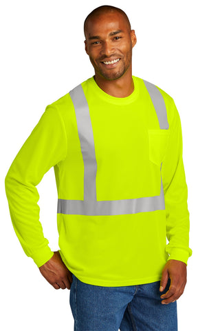 CornerStone ANSI 107 Class 2 Mesh Long Sleeve Tee (Safety Yellow)