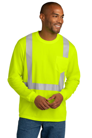 CornerStone ANSI 107 Class 2 Mesh Long Sleeve Tee (Safety Yellow)