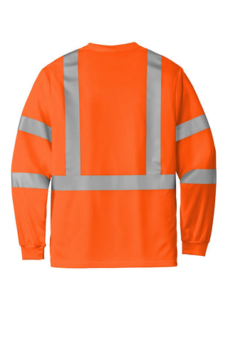 CornerStone ANSI 107 Class 3 Mesh Long Sleeve Tee (Safety Orange)