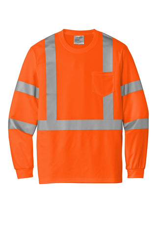 CornerStone ANSI 107 Class 3 Mesh Long Sleeve Tee (Safety Orange)