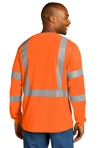 CornerStone ANSI 107 Class 3 Mesh Long Sleeve Tee (Safety Orange)