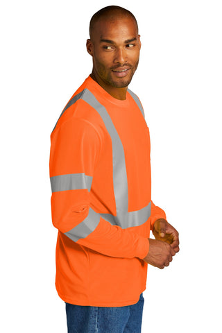 CornerStone ANSI 107 Class 3 Mesh Long Sleeve Tee (Safety Orange)