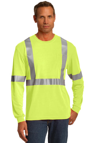 CornerStone ANSI 107 Class 2 Long Sleeve Safety T-Shirt (Safety Yellow/ Reflective)