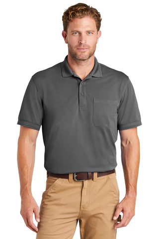 CornerStone Industrial Snag-Proof Pique Pocket Polo (Charcoal)