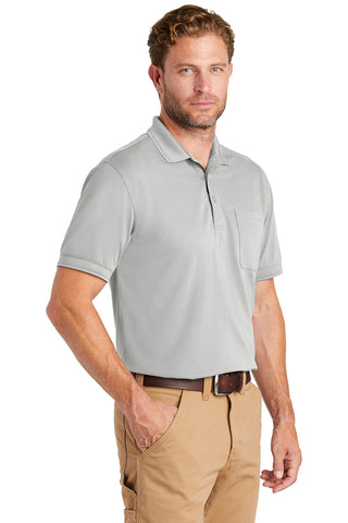 CornerStone Industrial Snag-Proof Pique Pocket Polo (Light Grey)