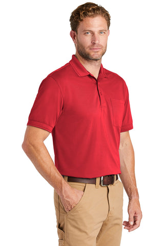 CornerStone Industrial Snag-Proof Pique Pocket Polo (Red)