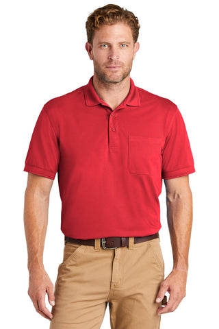 CornerStone Industrial Snag-Proof Pique Pocket Polo (Red)