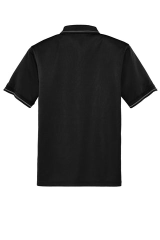 CornerStone Select Snag-Proof Tipped Pocket Polo (Black/ Smoke Grey)