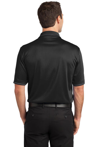 CornerStone Select Snag-Proof Tipped Pocket Polo (Black/ Smoke Grey)