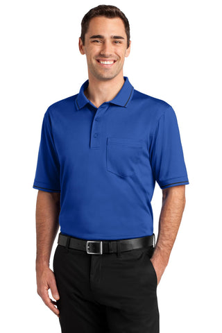 CornerStone Select Snag-Proof Tipped Pocket Polo (Royal/ Black)