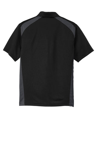 CornerStone Select Snag-Proof Two Way Colorblock Pocket Polo (Black/ Charcoal)