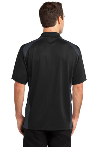 CornerStone Select Snag-Proof Two Way Colorblock Pocket Polo (Black/ Charcoal)