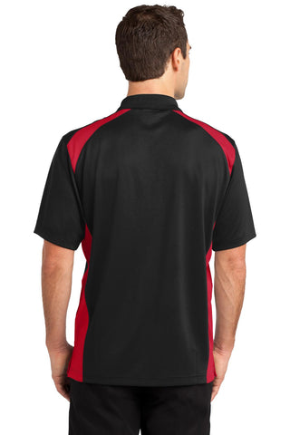 CornerStone Select Snag-Proof Two Way Colorblock Pocket Polo (Black/ Red)