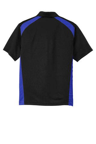 CornerStone Select Snag-Proof Two Way Colorblock Pocket Polo (Black/ Royal)