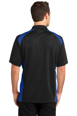 CornerStone Select Snag-Proof Two Way Colorblock Pocket Polo (Black/ Royal)