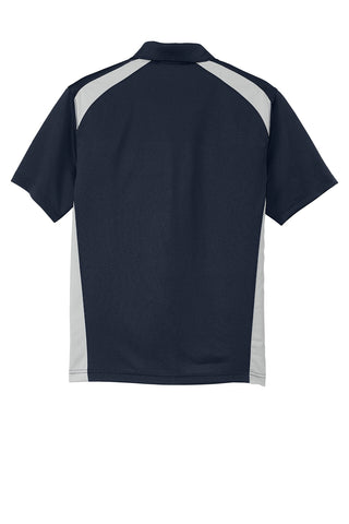 CornerStone Select Snag-Proof Two Way Colorblock Pocket Polo (Dark Navy/ Light Grey)