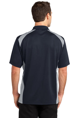 CornerStone Select Snag-Proof Two Way Colorblock Pocket Polo (Dark Navy/ Light Grey)