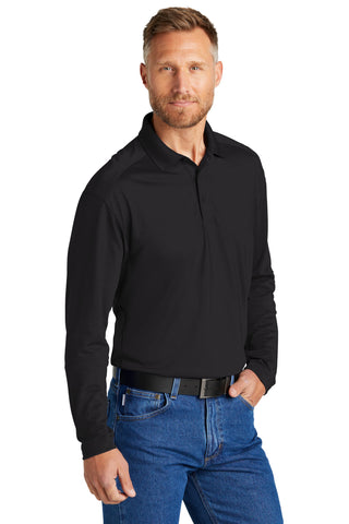 CornerStone Select Lightweight Snag-Proof Long Sleeve Polo (Black)